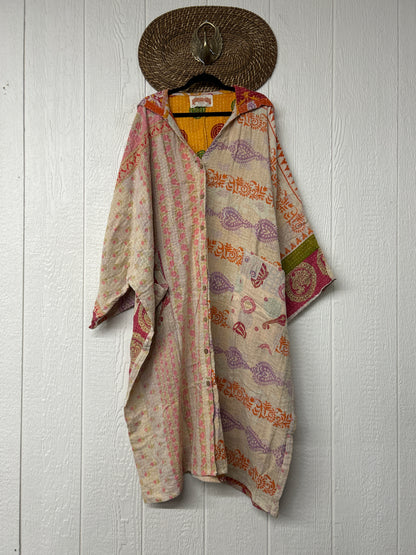 Pareo Kantha Gaia Hooded Maxi 1026 114