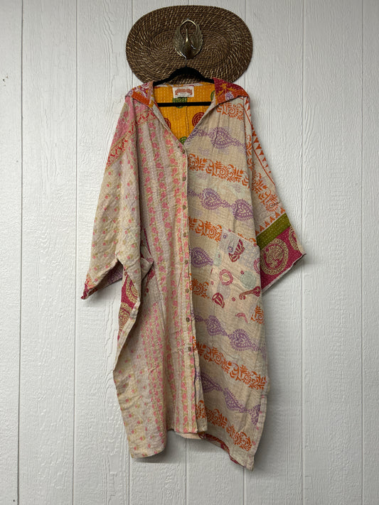 Pareo Kantha Gaia Hooded Maxi 1026 114