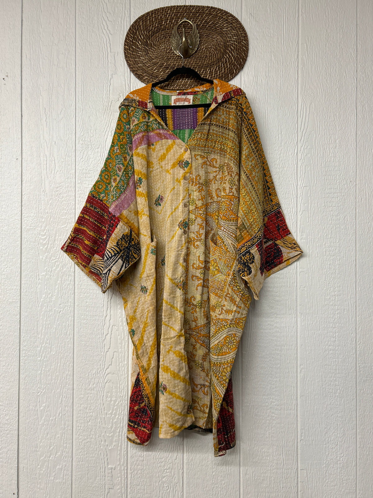 Pareo Kantha Gaia Hooded Maxi 1026 129