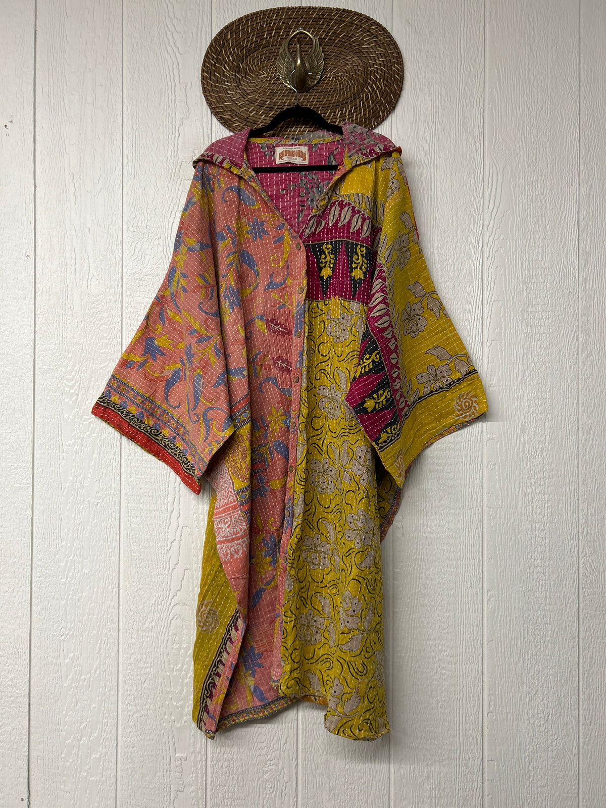 Pareo Kantha Gaia Hooded Maxi 1026 083