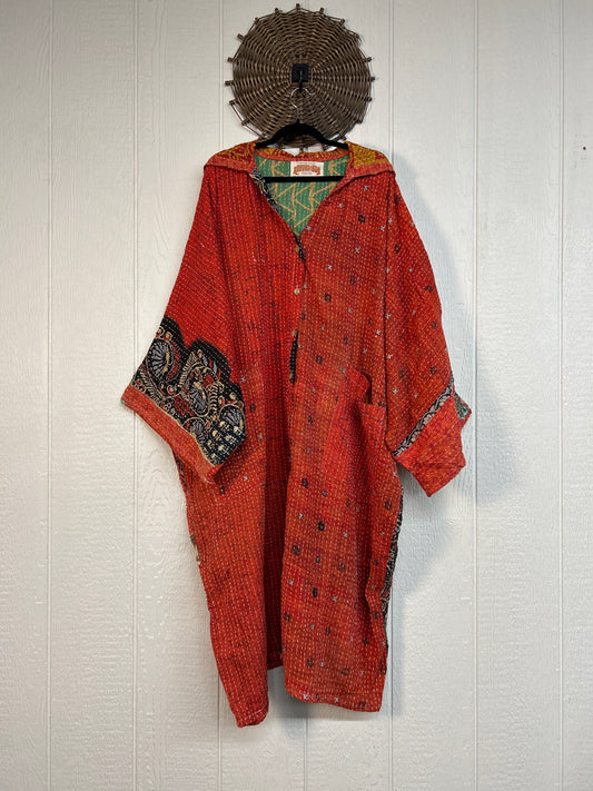 Pareo Kantha Gaia Hooded Maxi 1026 172
