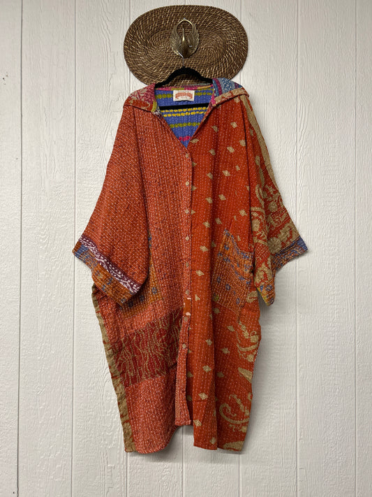 Pareo Kantha Gaia Hooded Maxi 1026 102