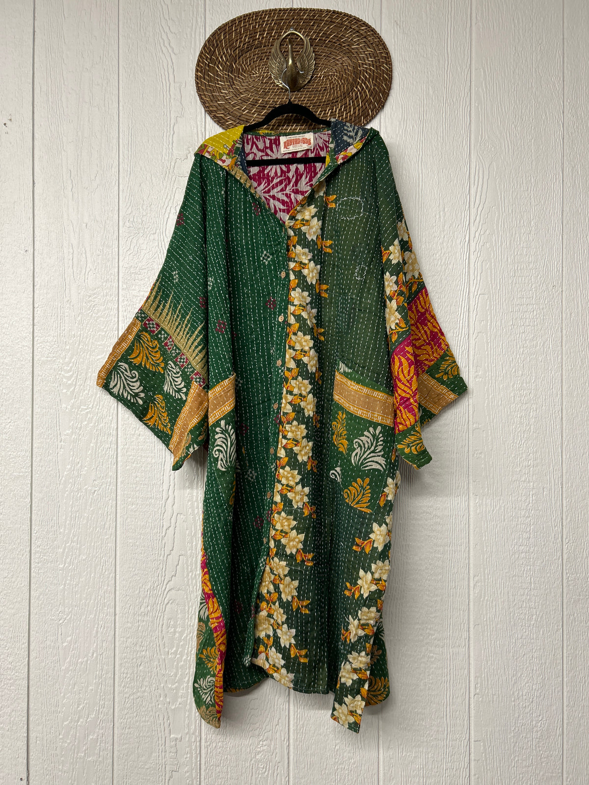 Pareo Kantha Gaia Hooded Maxi 1026 055