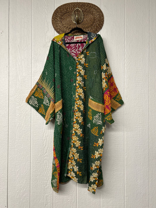 Pareo Kantha Gaia Hooded Maxi 1026 055