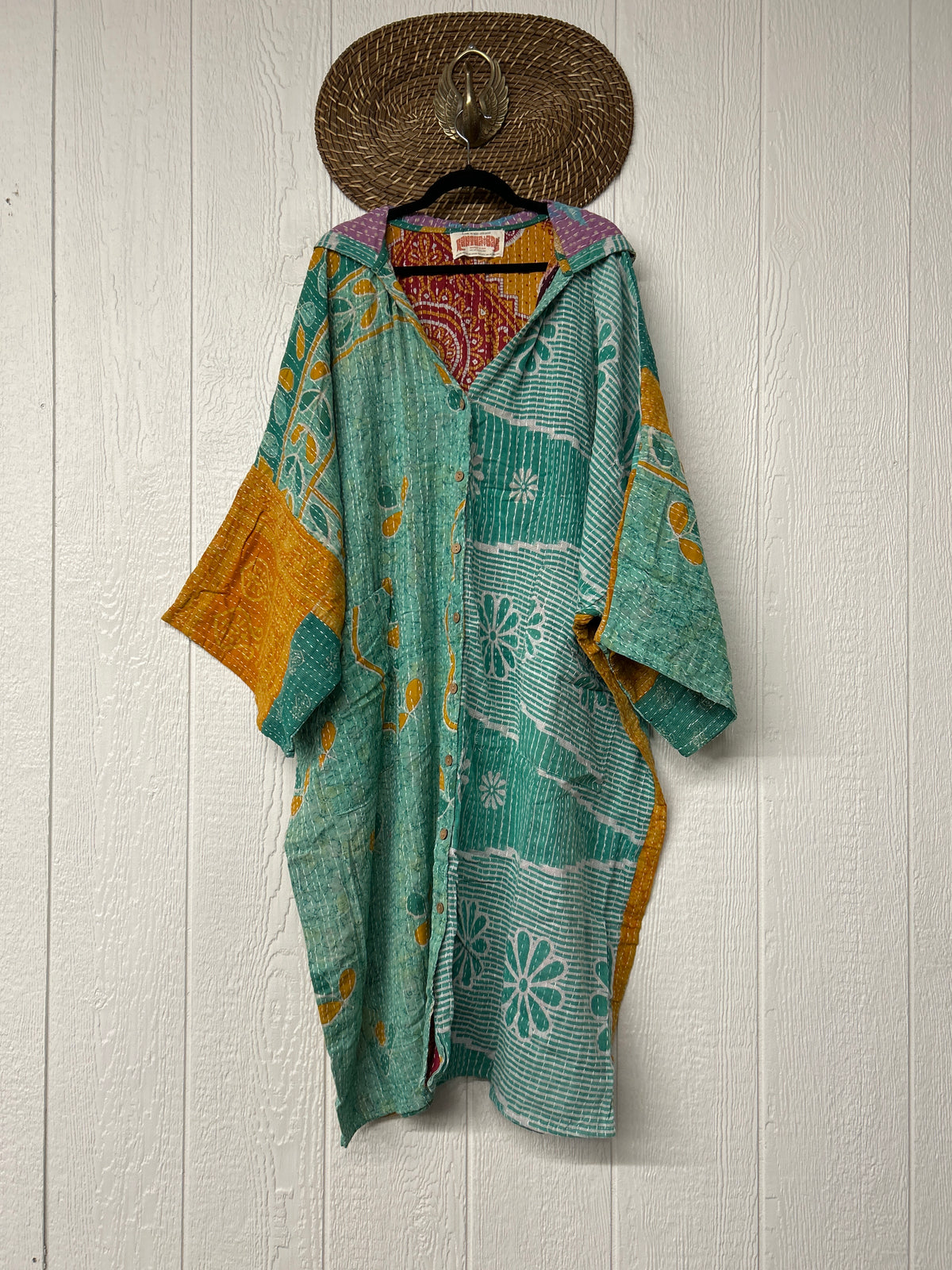 Pareo Kantha Gaia Hooded Maxi 1026 030
