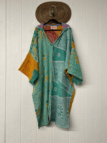 Pareo Kantha Gaia Hooded Maxi 1026 030