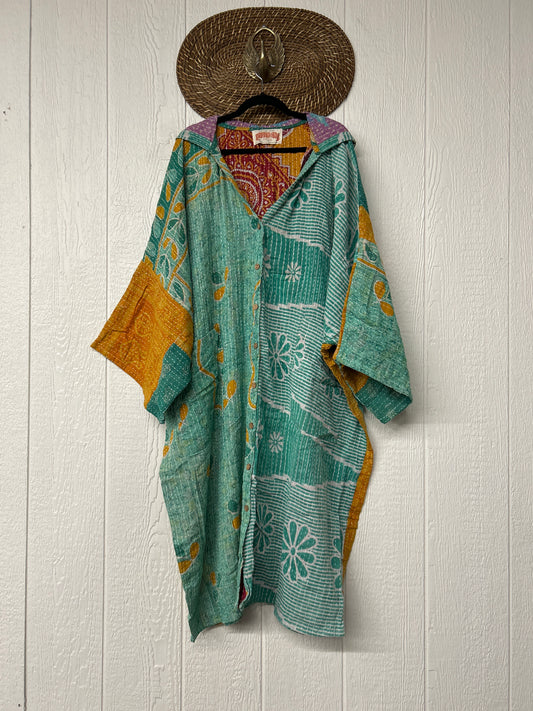 Pareo Kantha Gaia Hooded Maxi 1026 030