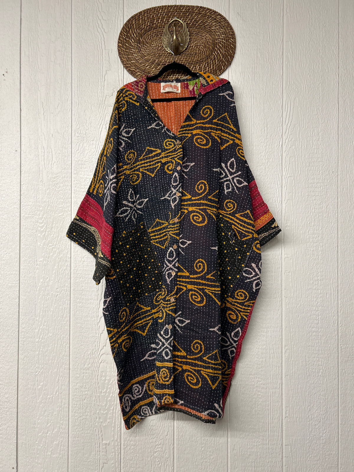 Pareo Kantha Gaia Hooded Maxi 1026 105