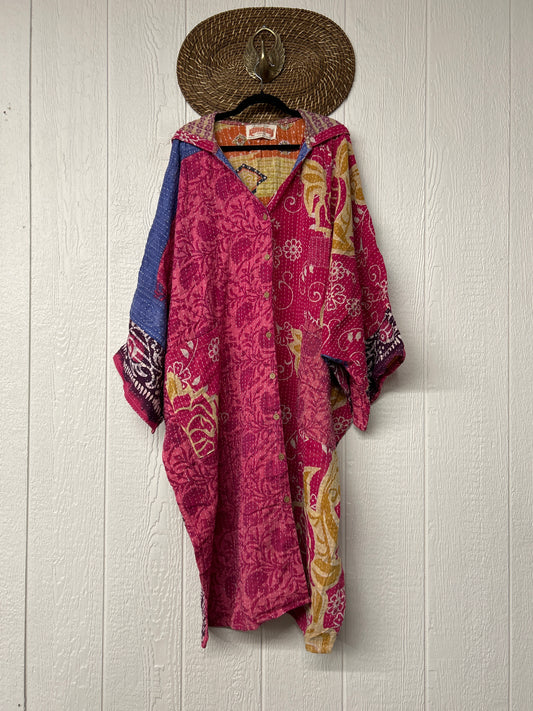 Pareo Kantha Gaia Hooded Maxi 1026 051