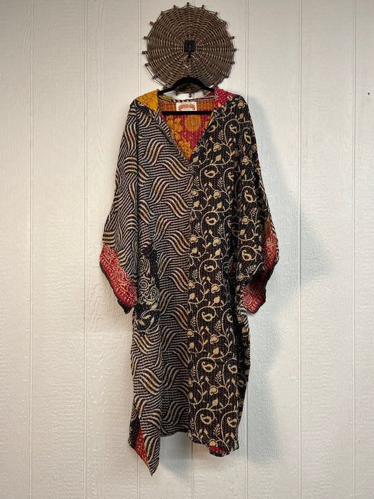 Pareo Kantha Gaia Hooded Maxi 1026 218