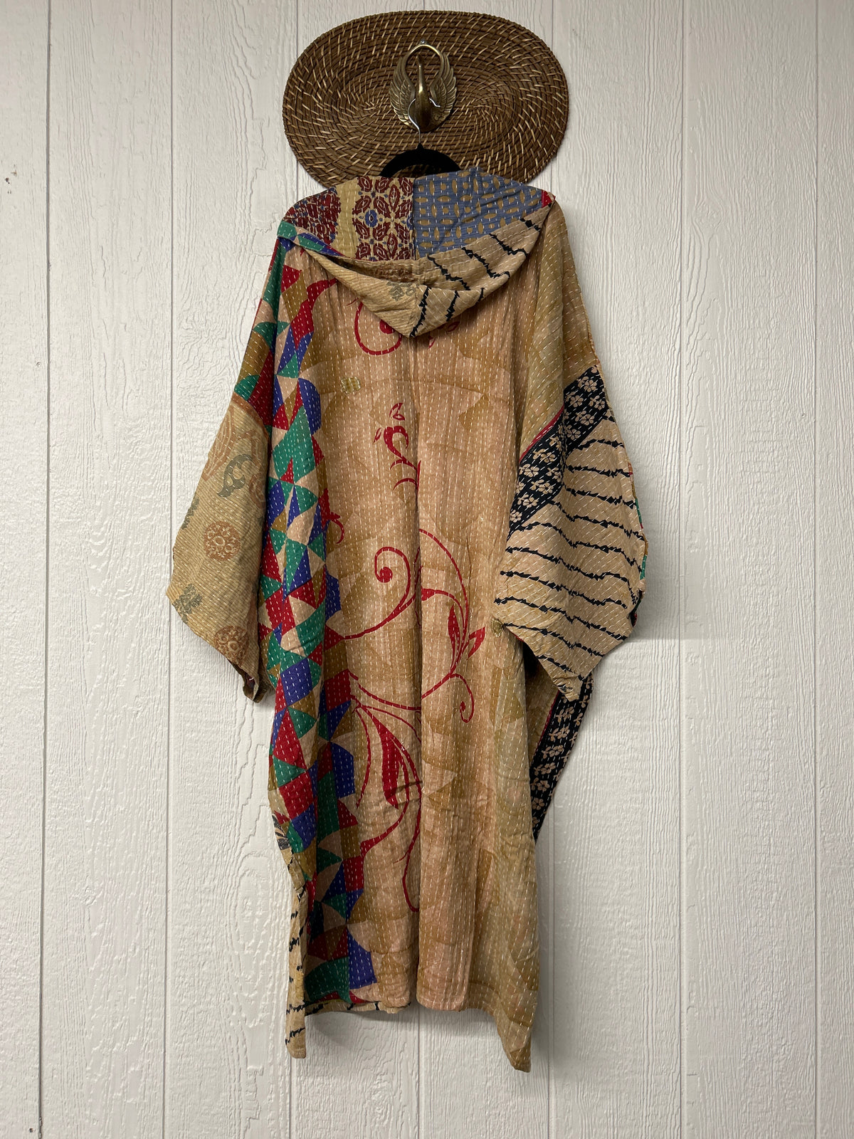 Pareo Kantha Gaia Hooded Maxi 1026 005