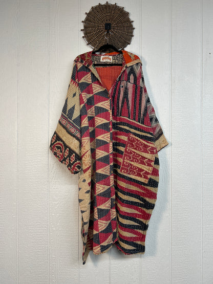Pareo Kantha Gaia Hooded Maxi 1026 142