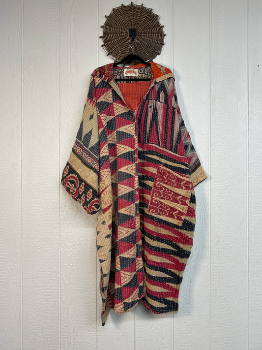 Pareo Kantha Gaia Hooded Maxi 1026 142