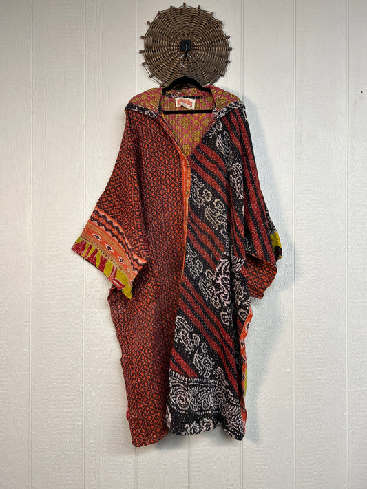 Pareo Kantha Gaia Hooded Maxi 1026 183