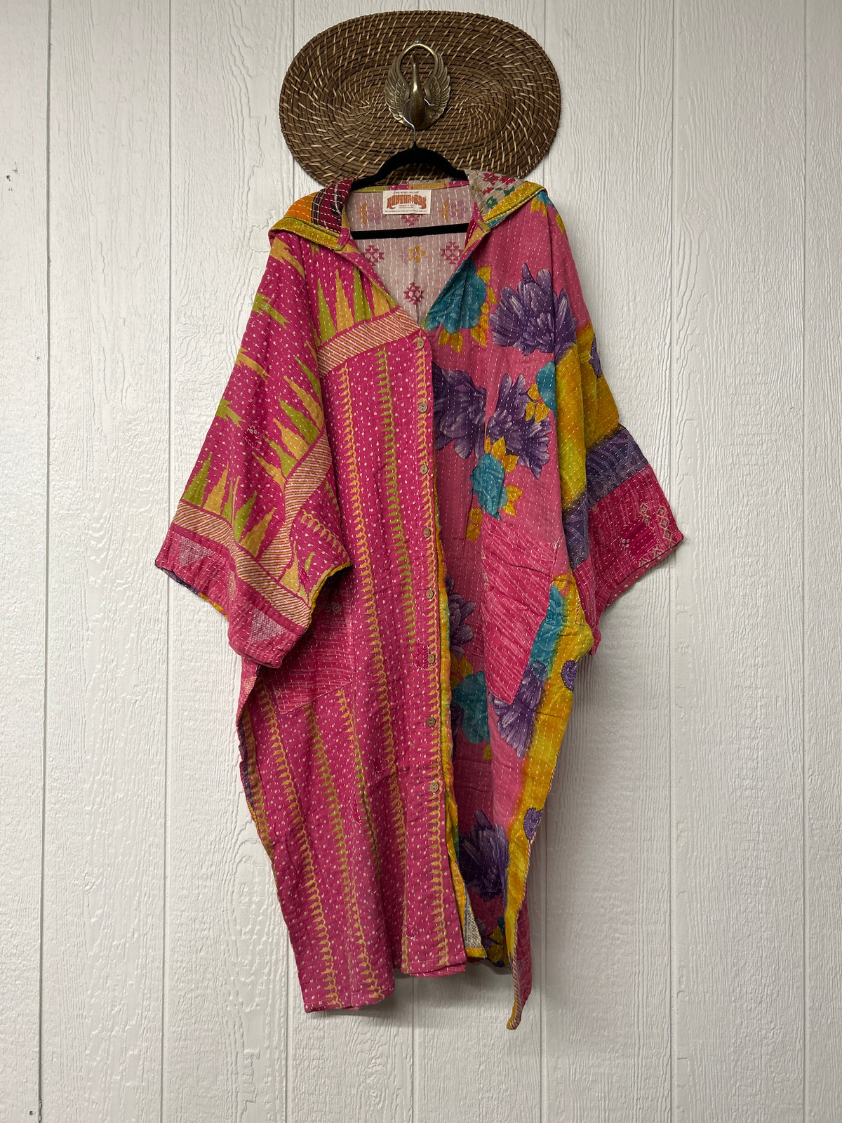 Pareo Kantha Gaia Hooded Maxi 1026 107
