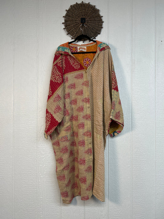 Pareo Kantha Gaia Hooded Maxi 1026 178