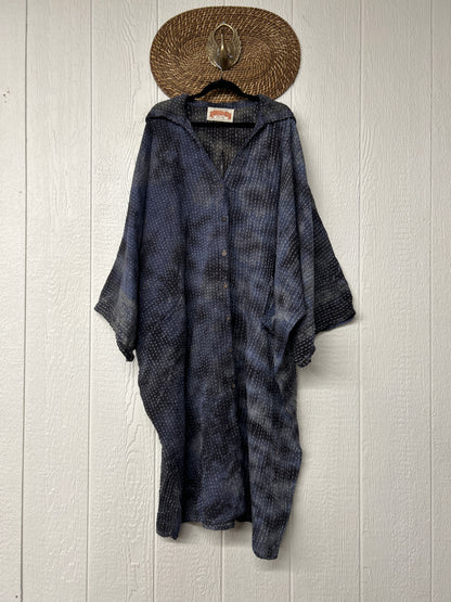 Pareo Kantha Gaia Hooded Maxi 1026 093