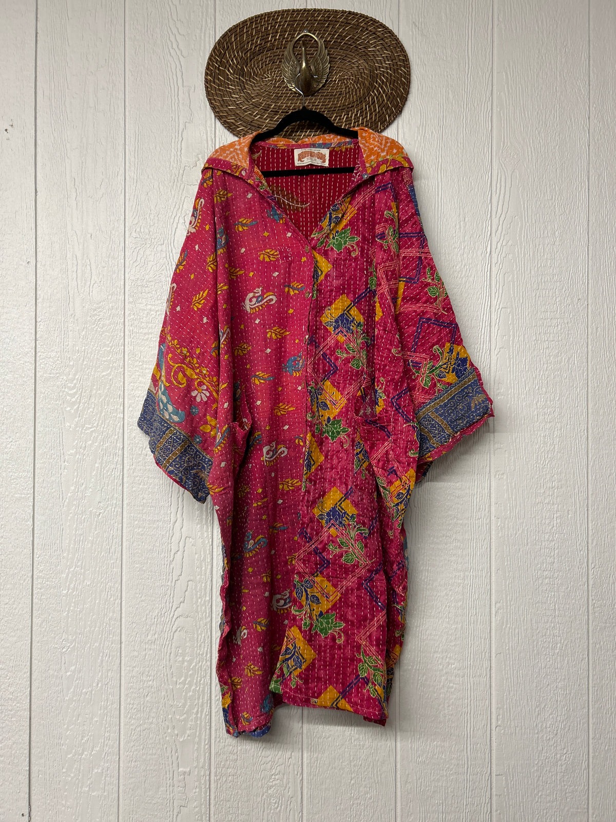 Pareo Kantha Gaia Hooded Maxi 1026 084