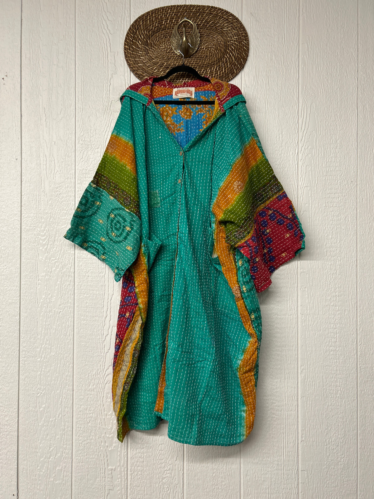 Pareo Kantha Gaia Hooded Maxi 1026 038