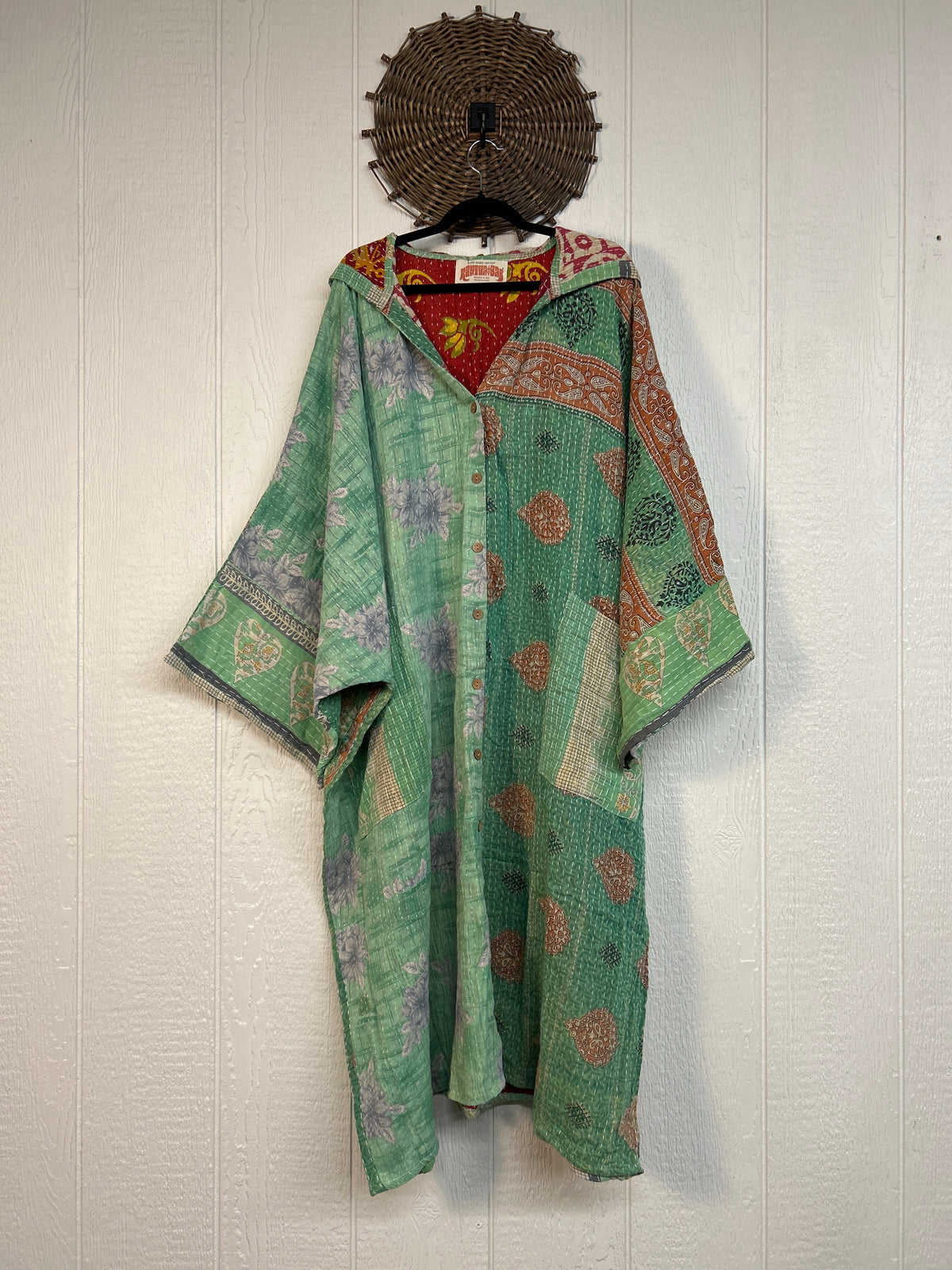 Pareo Kantha Gaia Hooded Maxi 1026 209