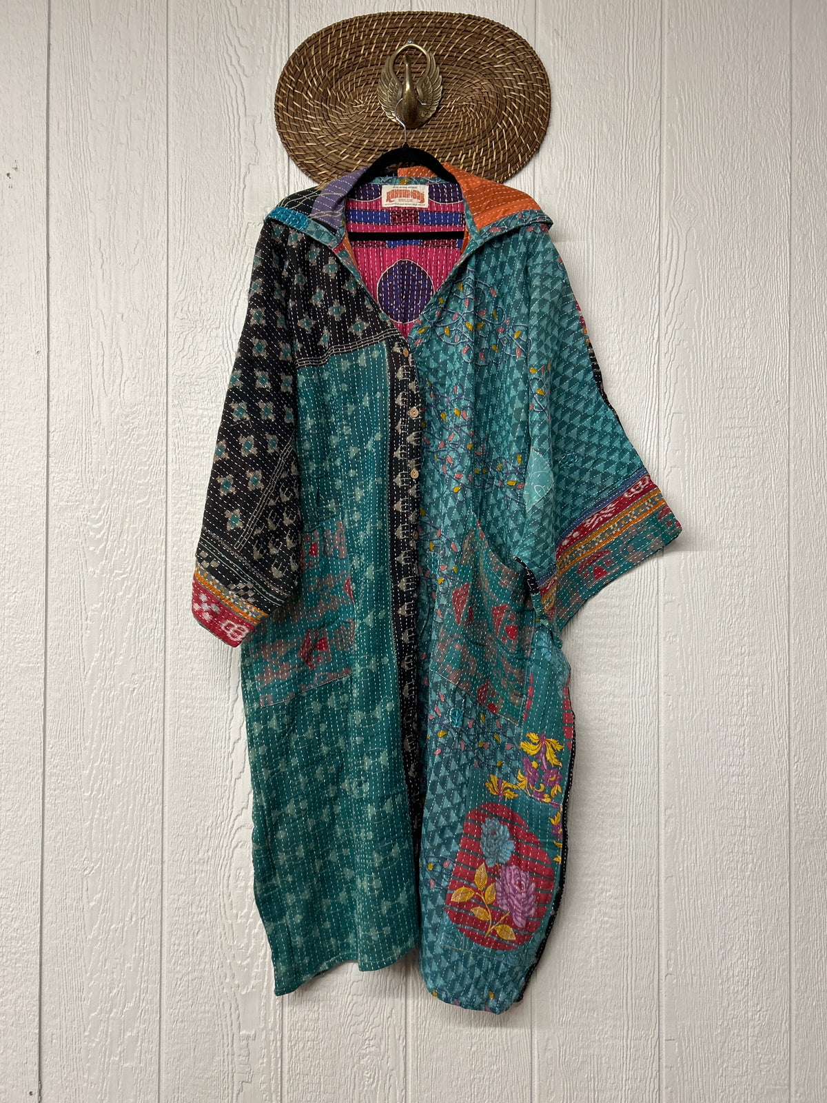 Pareo Kantha Gaia Hooded Maxi 1026 126