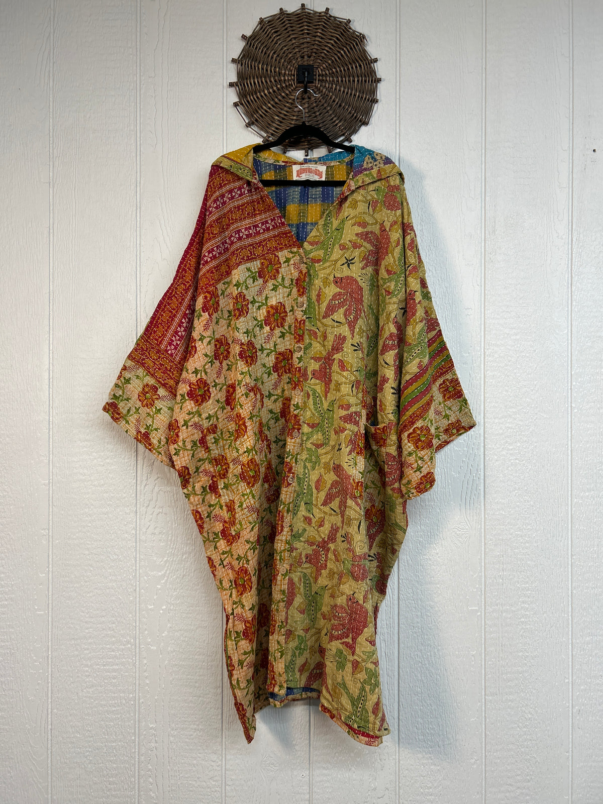 Pareo Kantha Gaia Hooded Maxi 1026 155