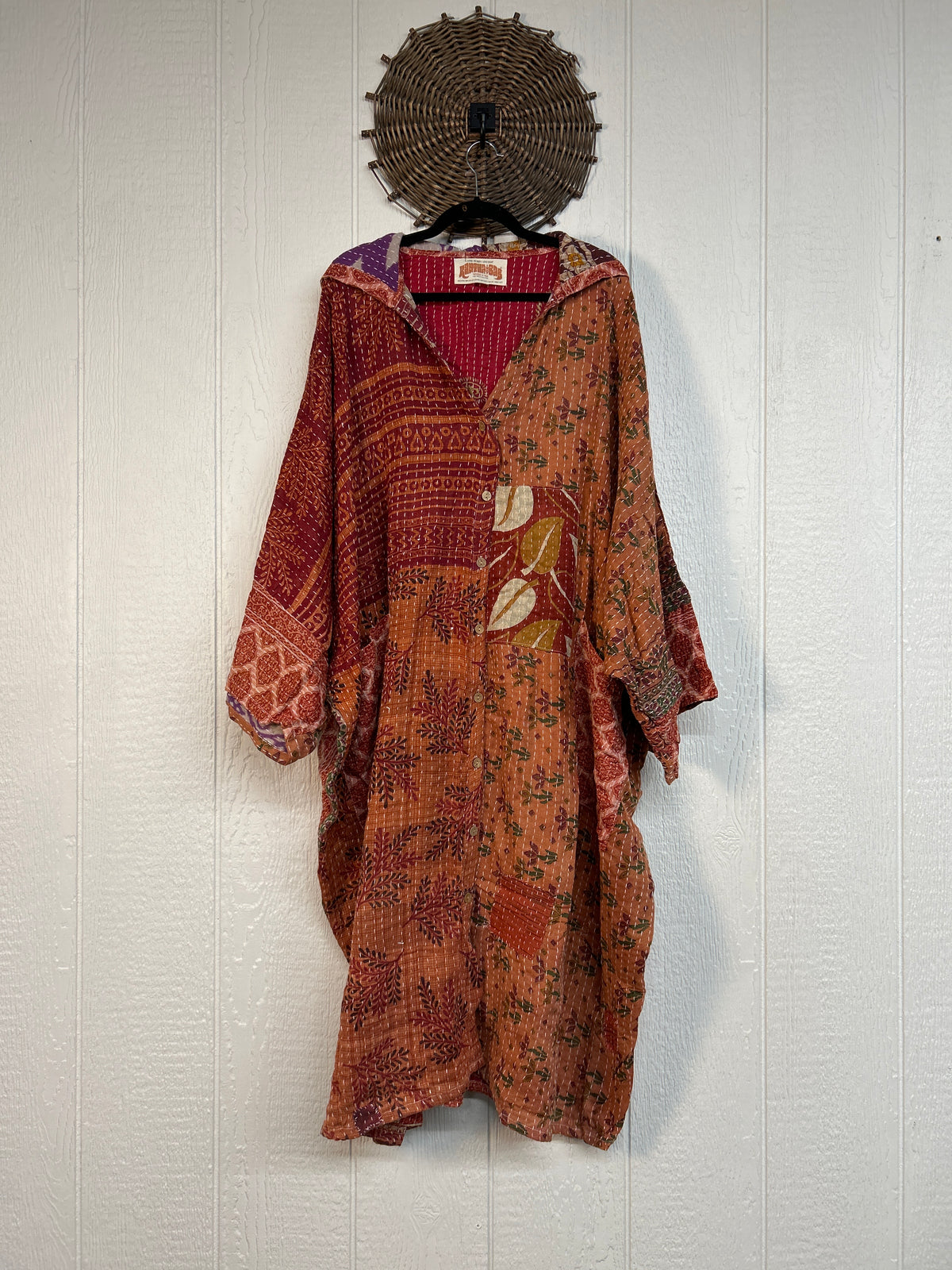 Pareo Kantha Gaia Hooded Maxi 1026 167