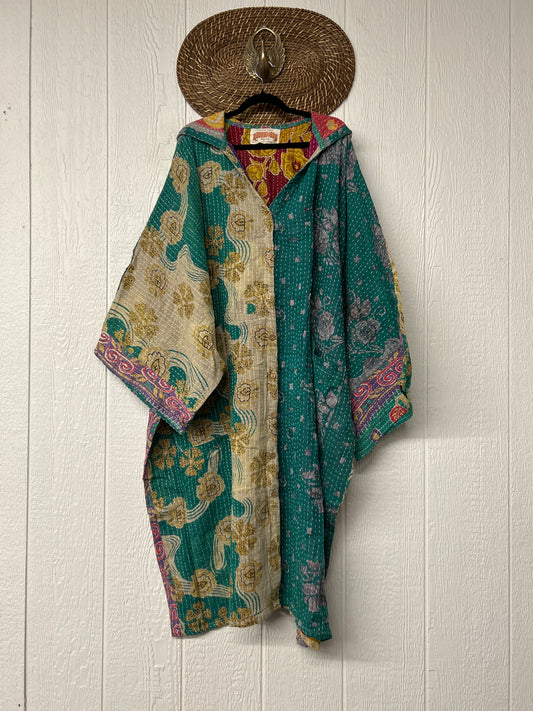 Pareo Kantha Gaia Hooded Maxi 1026 009