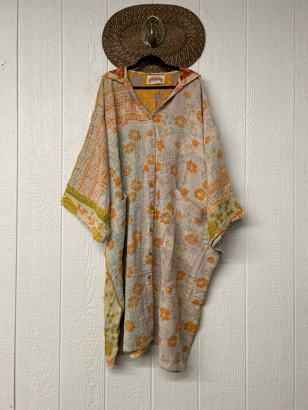 Pareo Kantha Gaia Hooded Maxi 1026 012