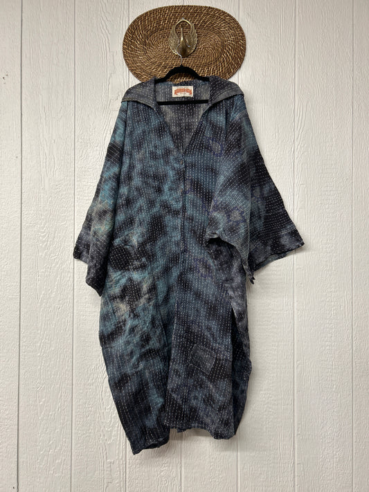 Pareo Kantha Gaia Hooded Maxi 1026 121