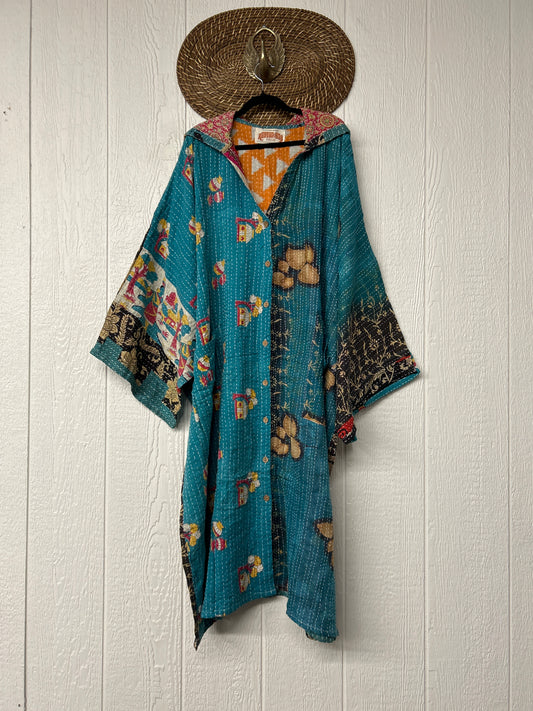 Pareo Kantha Gaia Hooded Maxi 1026 020