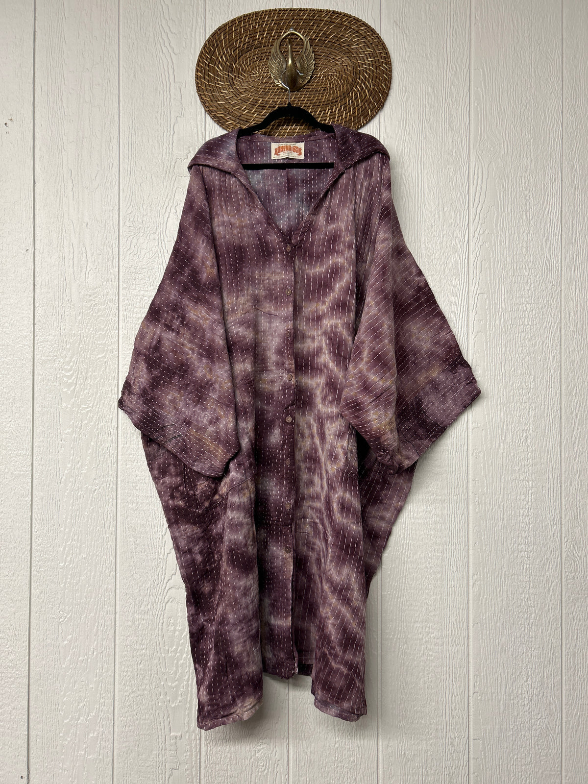 Pareo Kantha Gaia Hooded Maxi 1026 078