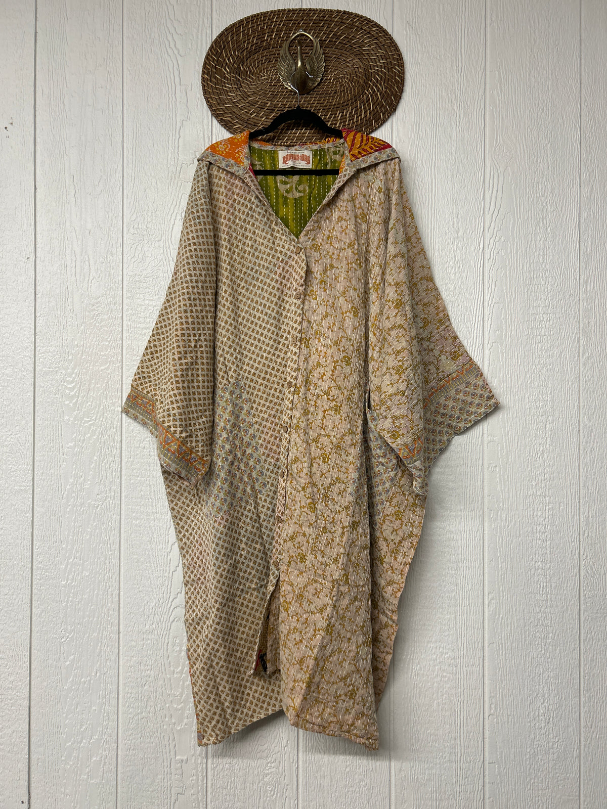 Pareo Kantha Gaia Hooded Maxi 1026 094