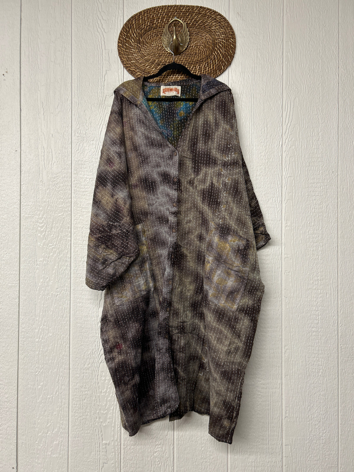 Pareo Kantha Gaia Hooded Maxi 1026 085