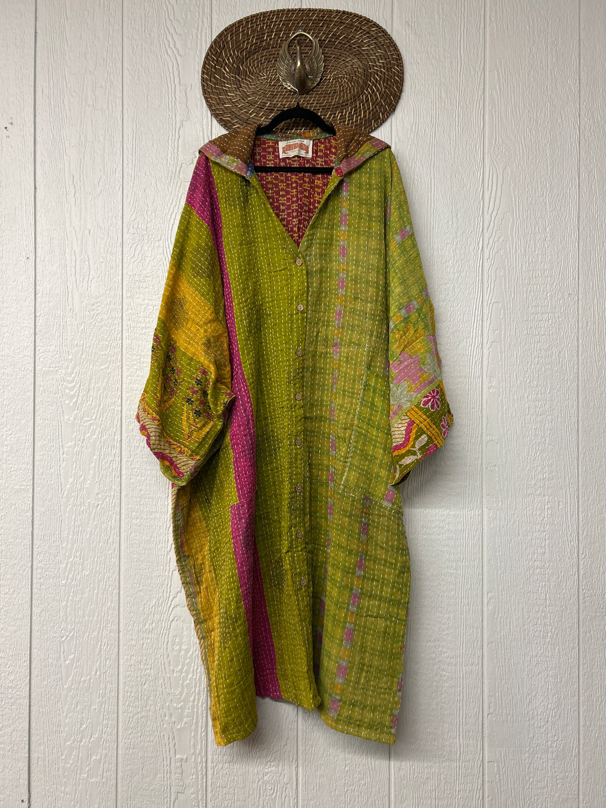 Pareo Kantha Gaia Hooded Maxi 1026 119
