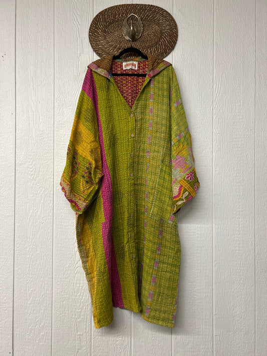 Pareo Kantha Gaia Hooded Maxi 1026 119