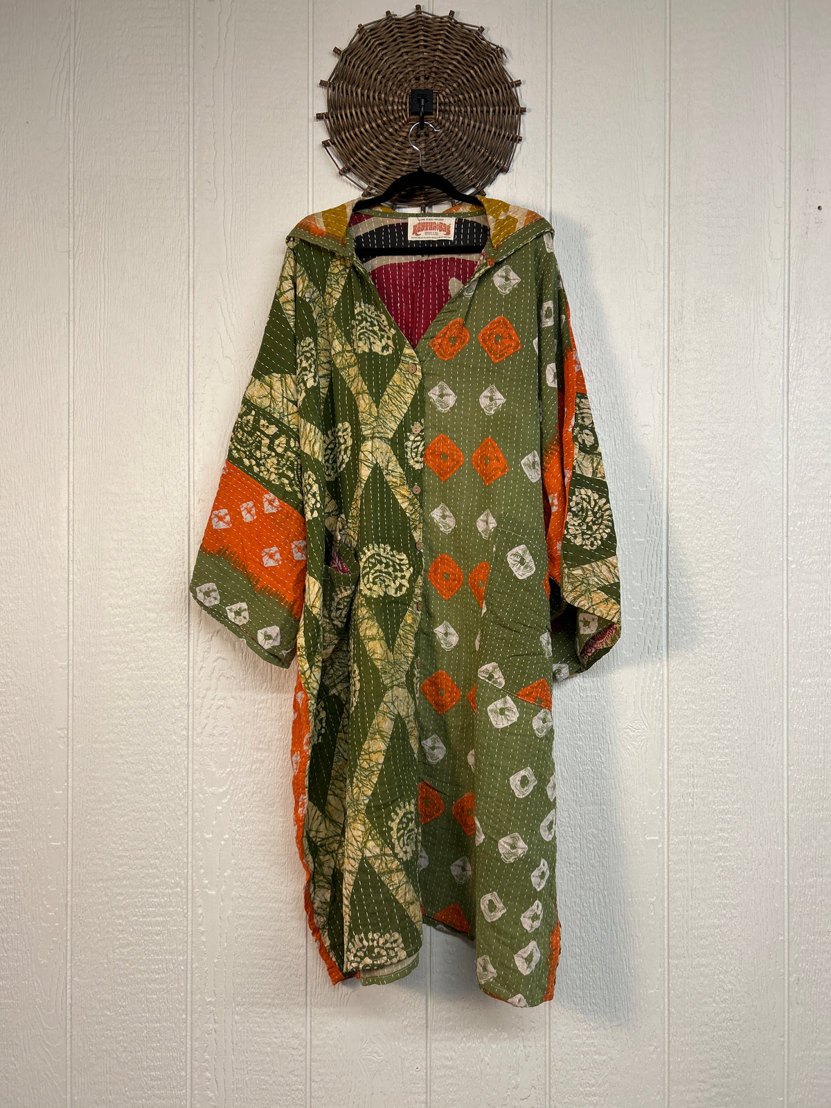 Pareo Kantha Gaia Hooded Maxi 1026 201