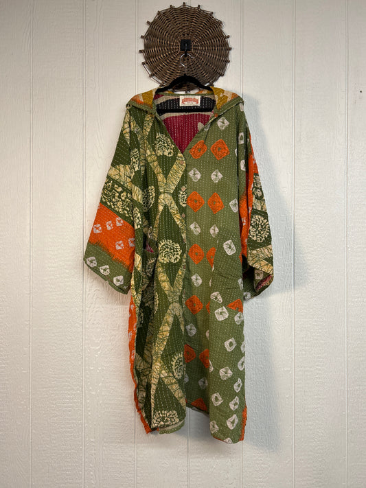 Pareo Kantha Gaia Hooded Maxi 1026 201
