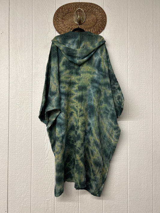 Pareo Kantha Gaia Hooded Maxi 1026 057