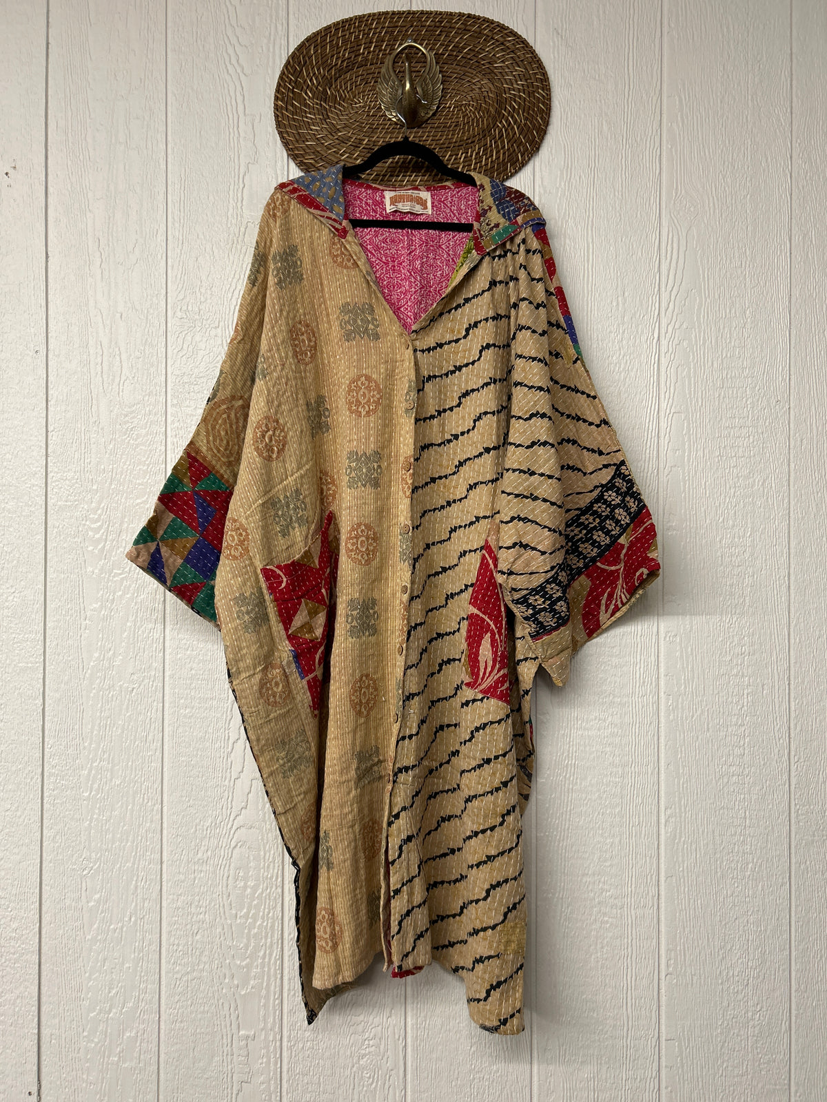 Pareo Kantha Gaia Hooded Maxi 1026 005
