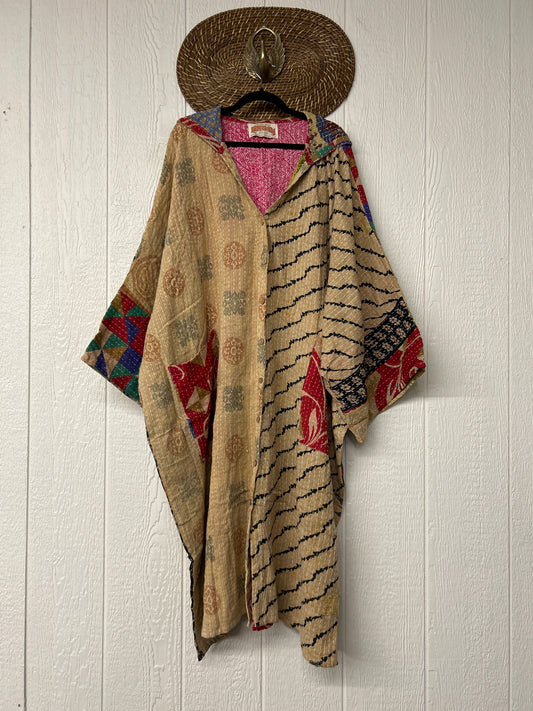 Pareo Kantha Gaia Hooded Maxi 1026 005