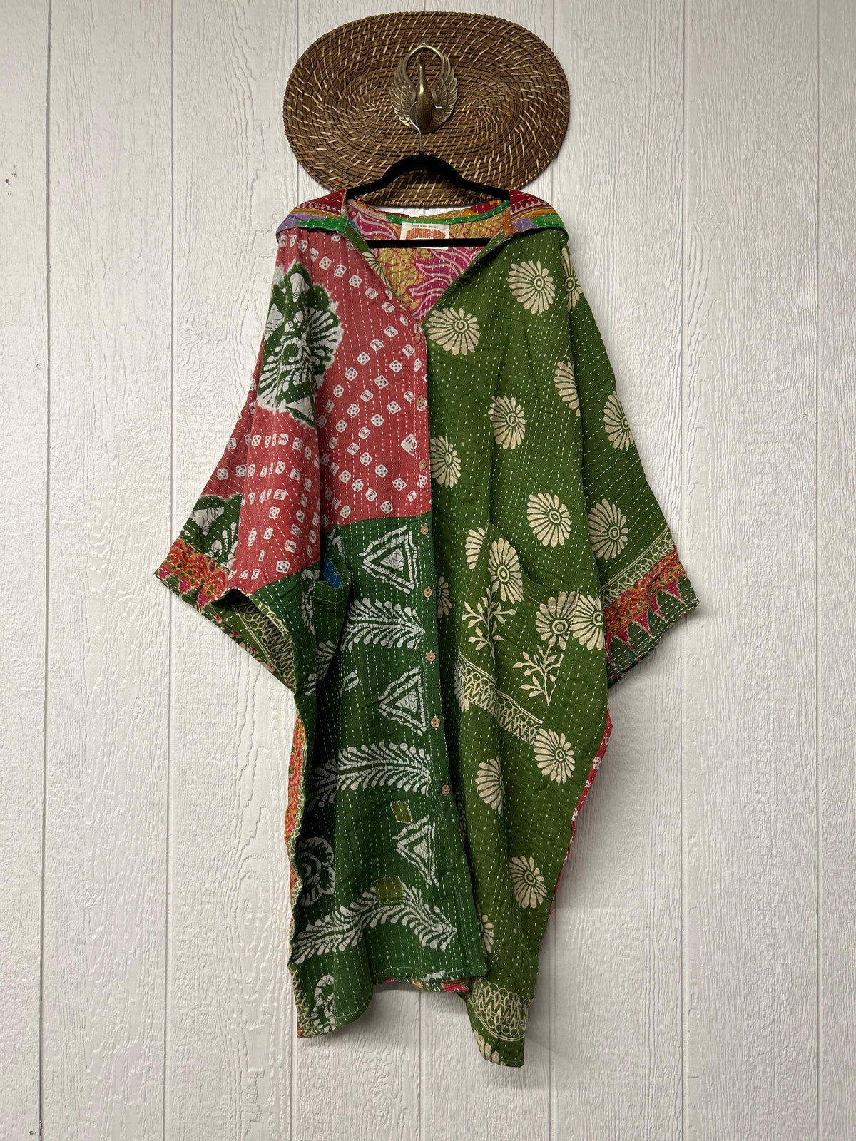 Pareo Kantha Gaia Hooded Maxi 1026 059