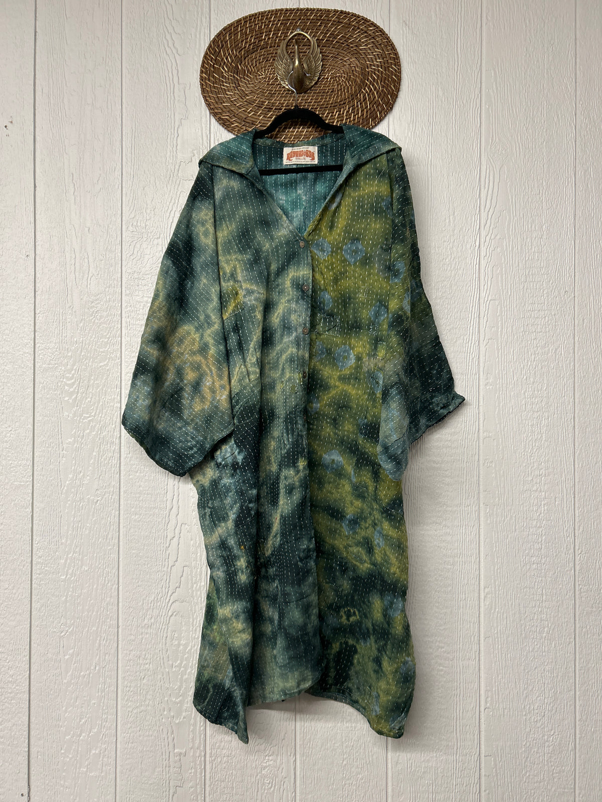 Pareo Kantha Gaia Hooded Maxi 1026 080