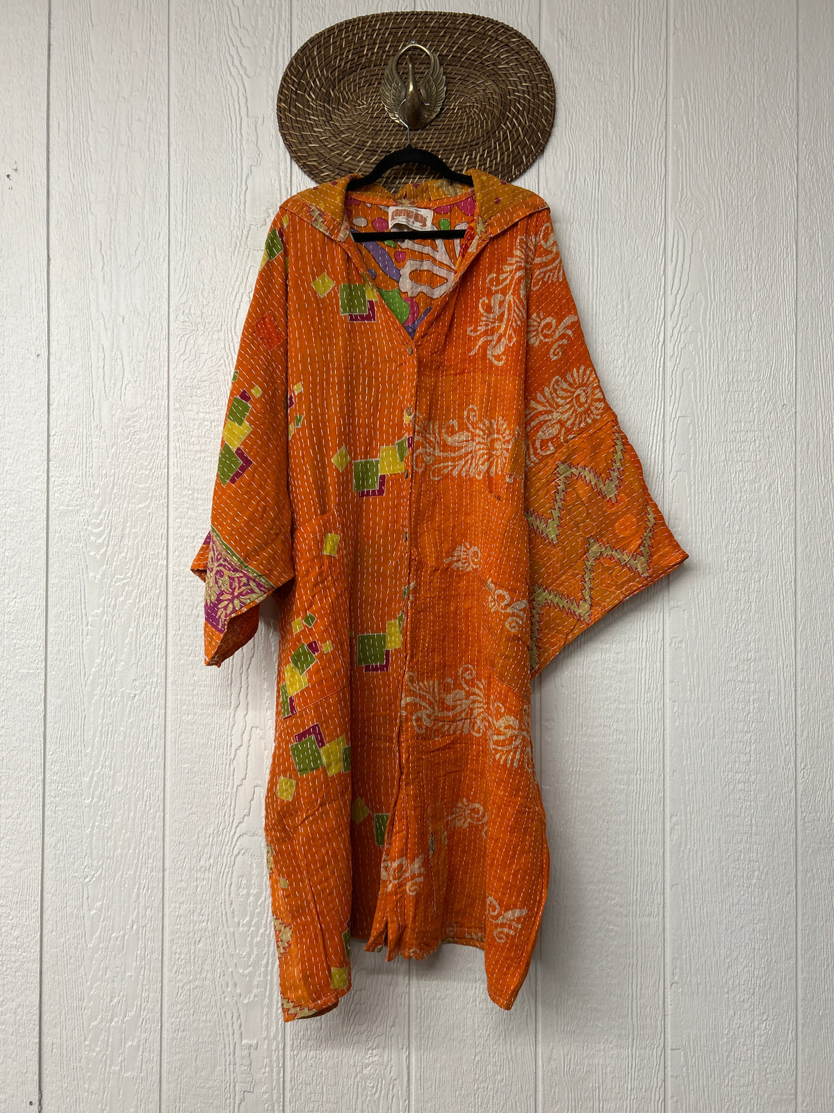 Pareo Kantha Gaia Hooded Maxi 1026 127