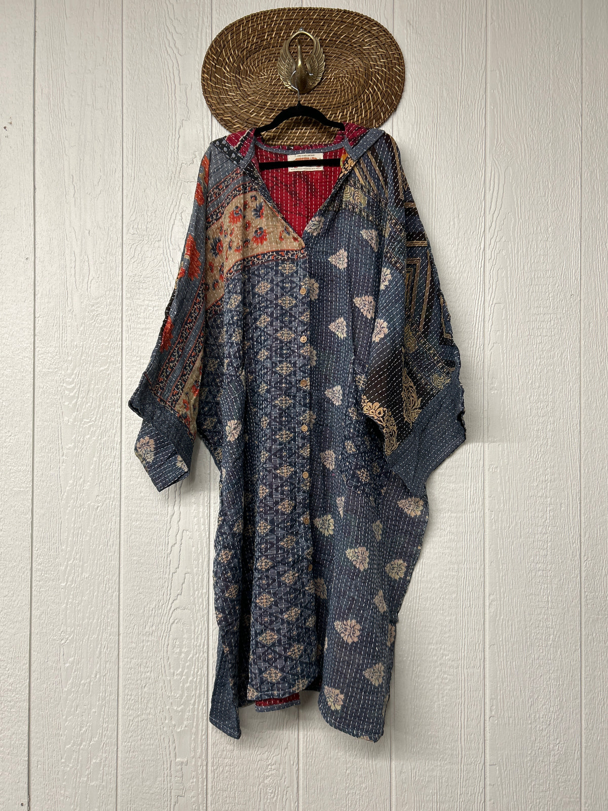 Pareo Kantha Gaia Hooded Maxi 1026 056