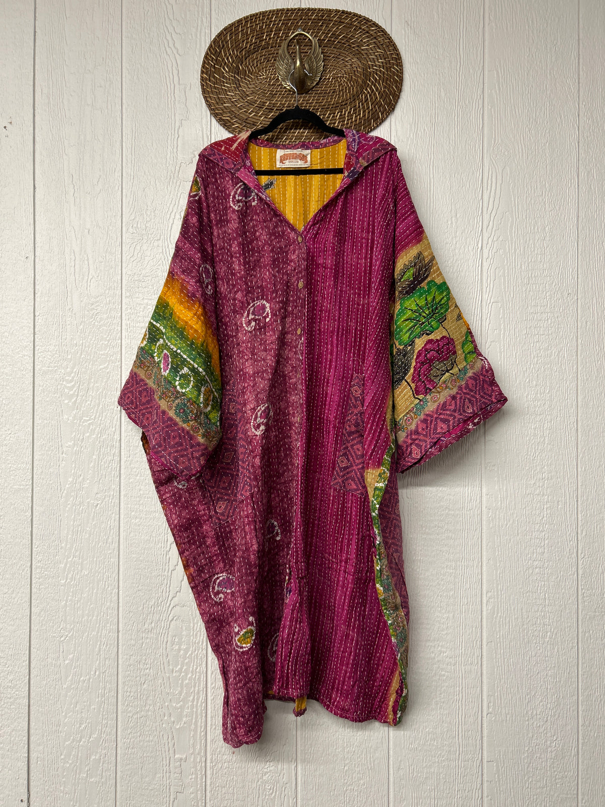 Pareo Kantha Gaia Hooded Maxi 1026 027