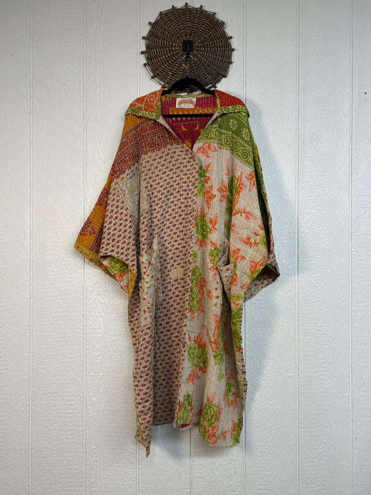 Pareo Kantha Gaia Hooded Maxi 1026 182