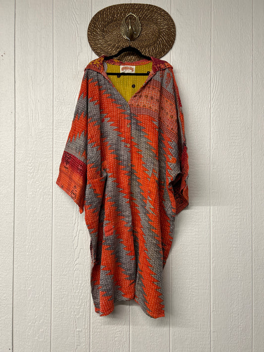 Pareo Kantha Gaia Hooded Maxi 1026 037