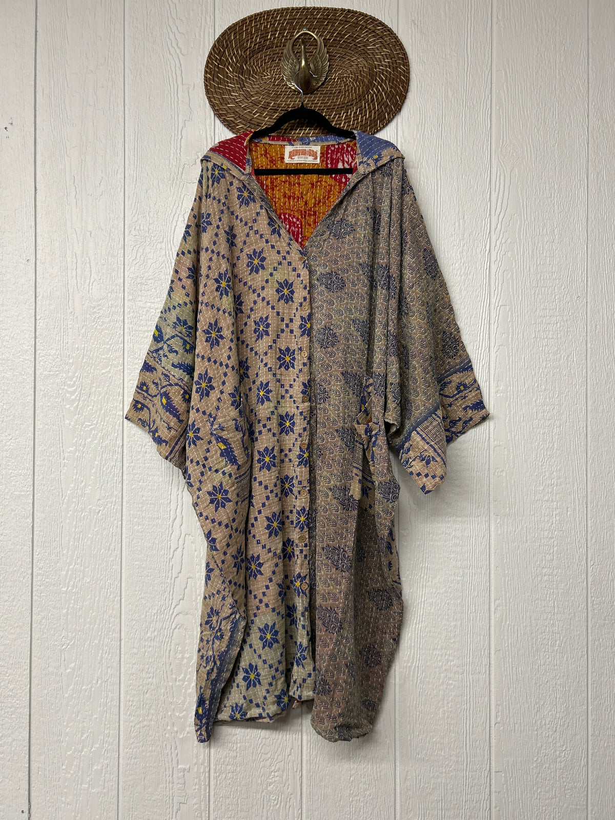 Pareo Kantha Gaia Hooded Maxi 1026 090