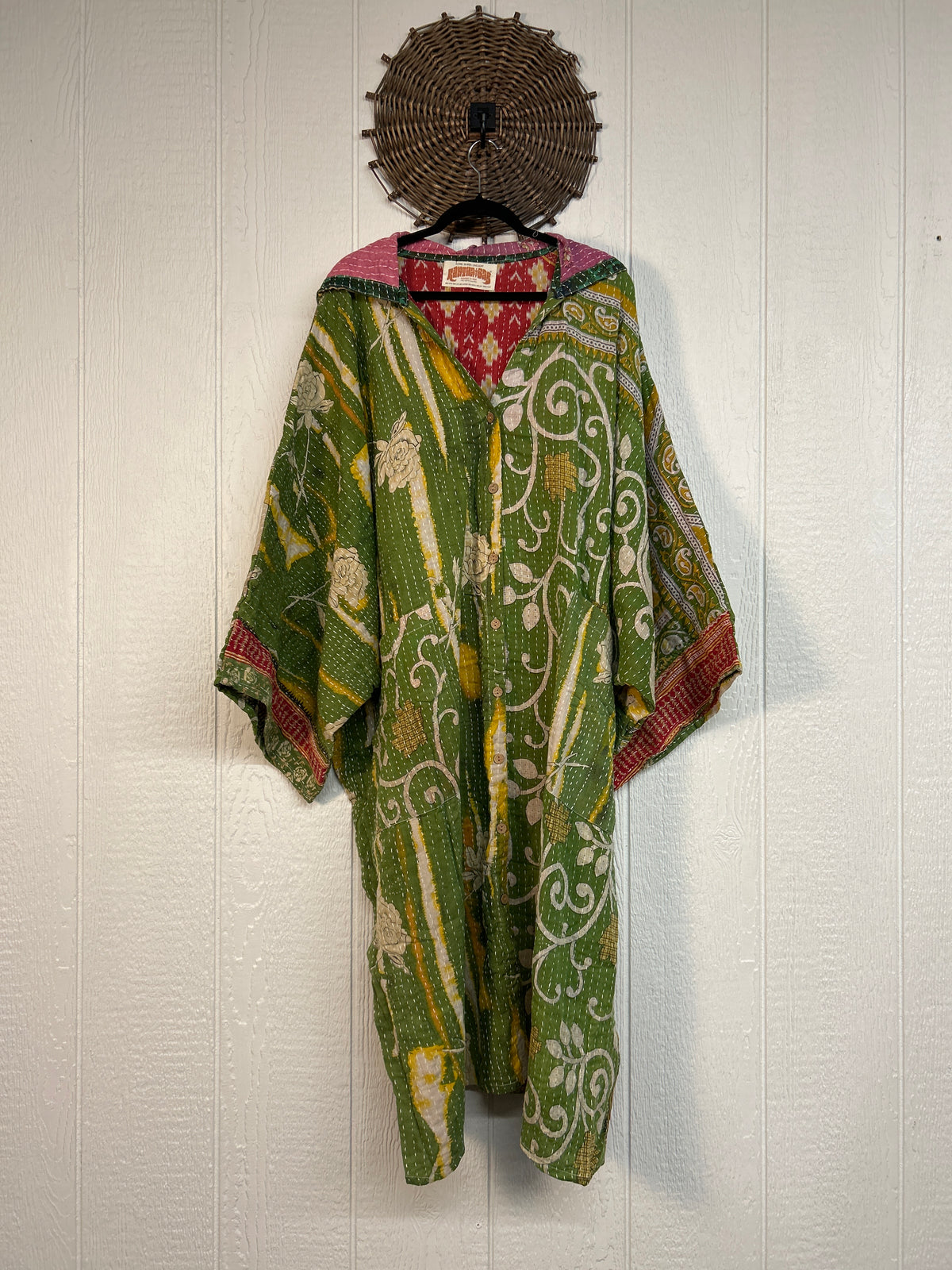 Pareo Kantha Gaia Hooded Maxi 1026 214